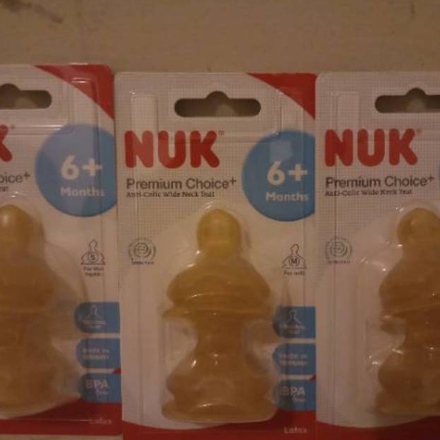 SIAP KIRIM. Nuk nipple dot wide neck latex silicon