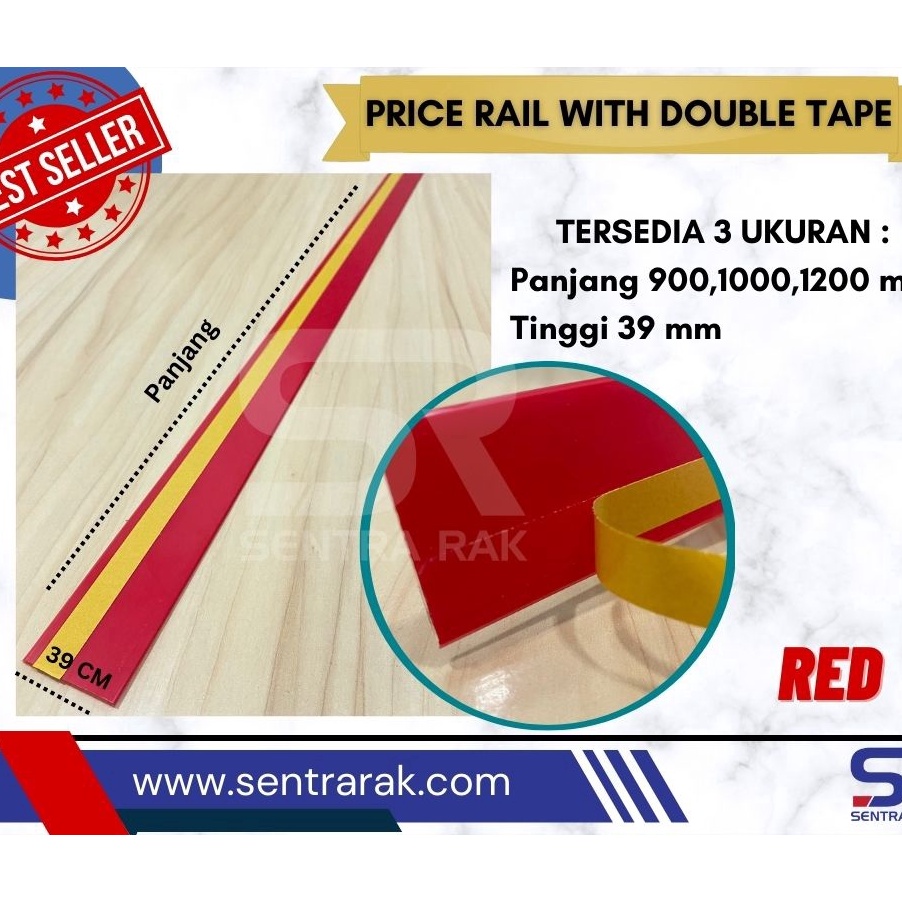 

LXFN0330 Terlaku... Price Rail / Lis Harga / Price Card Double Tape- Uk 100 cm