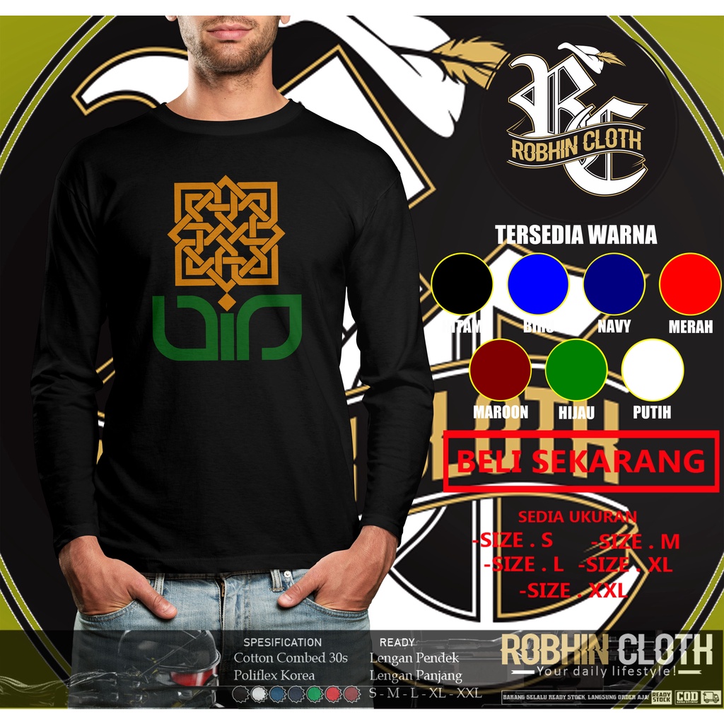 Kaos Kampus UIN Sunan Kalijaga Logo Lengan Panjang Baju Distro