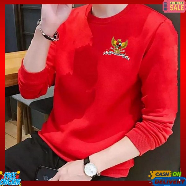 Atasan Wanita Dewasa Kaos Dtf Logo Garuda Bendera Baju Agustusan 2023 Dewasa Wanita Pria Tujuh Belas