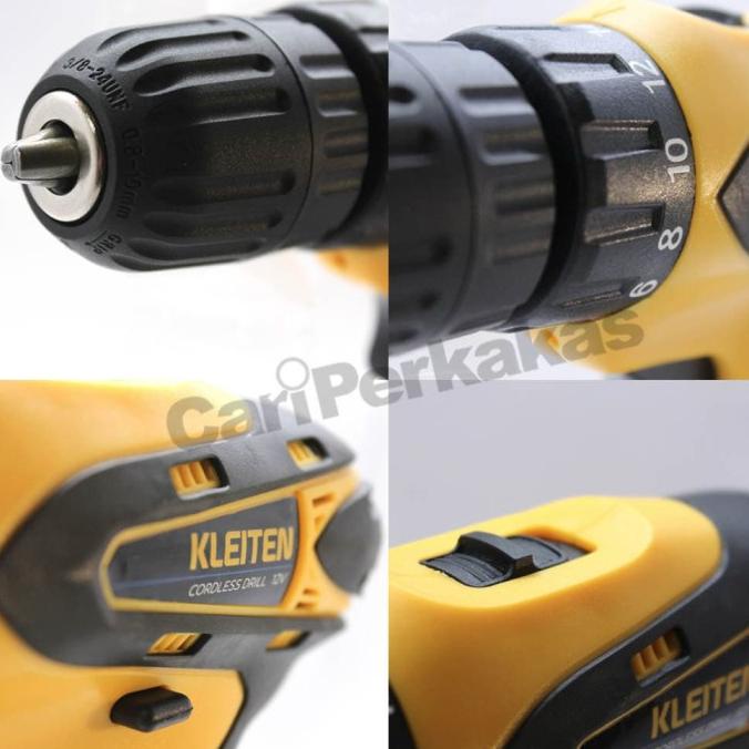 Kleiten Cordless Drill 27 Pcs 12V - Mesin Bor Baterai - Bor Cordless