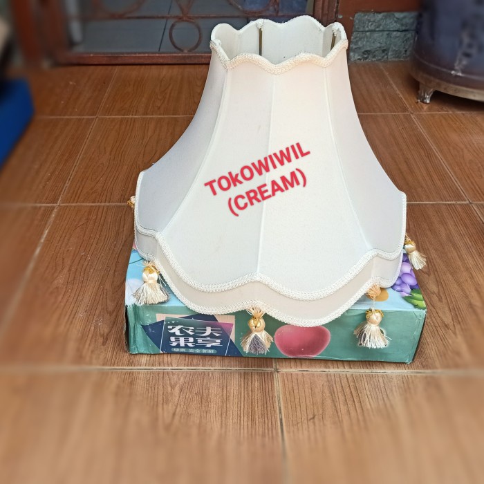 Terlaris Kap Lampu Meja Dekorasi Ruang Tamu Model Renda Bahan Kain