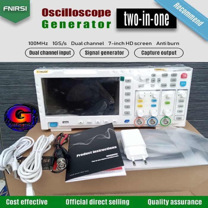 Osiloskop Digital Oscilloscope 100Mhz Dso Fnirsi 1014D