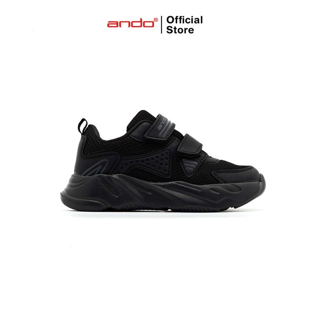 Ando Official Sepatu Sneakers Tony Anak - Hitam/Hitam