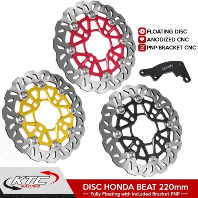 Disc Piringan Cakram Depan Beat Fi Beat Karbu Ktc Gerigi 220Mm + Breke