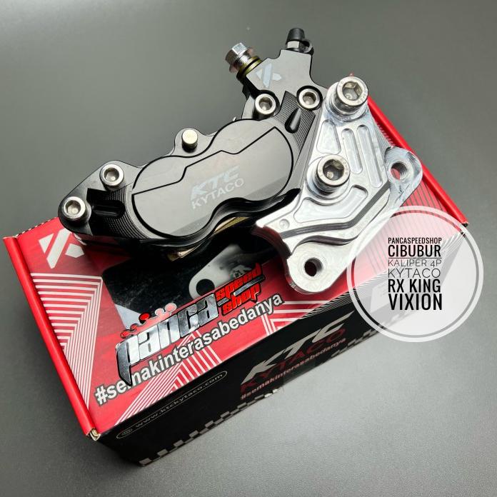 Kaliper Depan Ktc Kytaco 4P 4 Piston Rx King Plus Breket Disc 300Mm