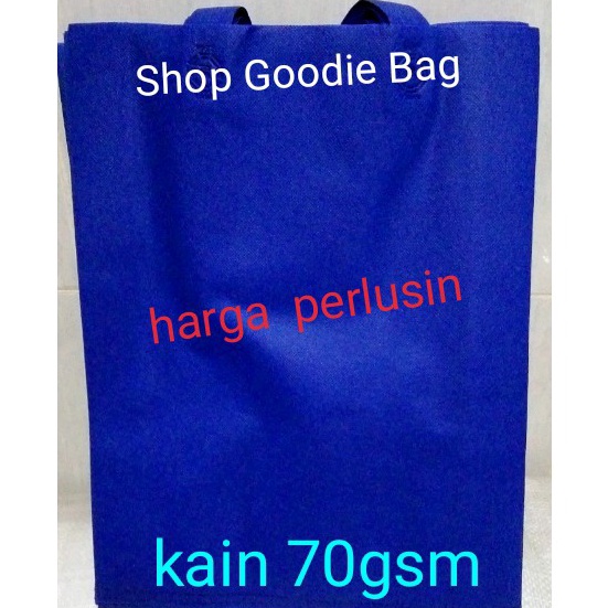 

[0ZW] 1lusin (12pcs) PaHe (PAket HEmat) Goodie Bag Handle uk 30x40x8 kain 70gsm / Tas Spunbond →Murah Banget