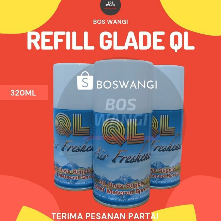 Harga Promo REFILL QL AIR FRESHENER REFILL GLADE 320ML / PENGHARUM RUANGAN QL 320ML Kirim Sekarang