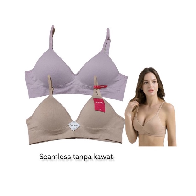 BOOMING. Harga promo bra sorella seamless tanpa kawat uk 32/34/36/38/40 cup B. C