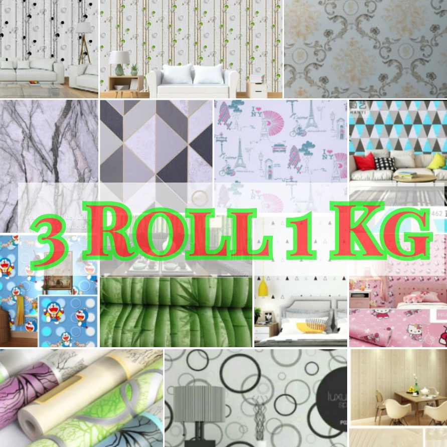 DVLM3405 【Penjualan Terbaik】COD  Walpaper Lem Dinding - Wallpaper Stiker Dinding - Wallpaper Tembok 