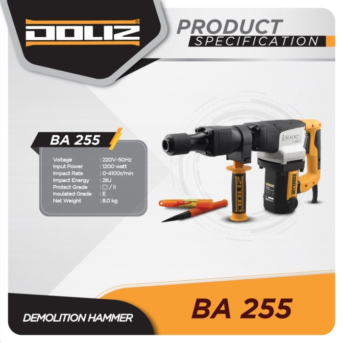 Mesin Bor Bobok Tembok Doliz Ba255 / Demolition Hammer Doliz Ba 255
