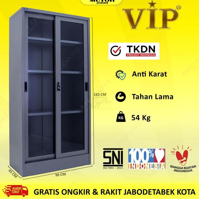 

Lemari Arsip Lemari Besi Pintu Kaca Sliding Geser Vip V-602 Limited Edition
