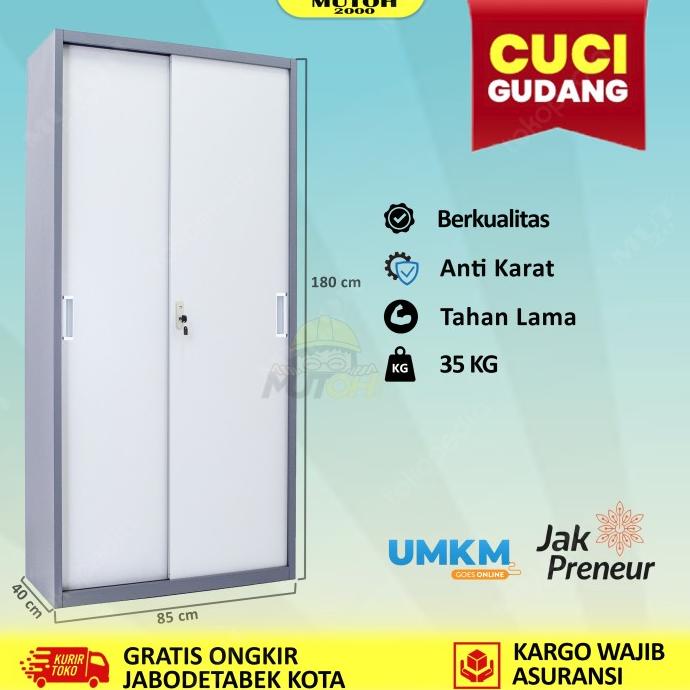 

Terbaik Lemari Arsip Lemari Besi Filling Cabinet - Pintu Plat Sliding Geser Stok Terbatas