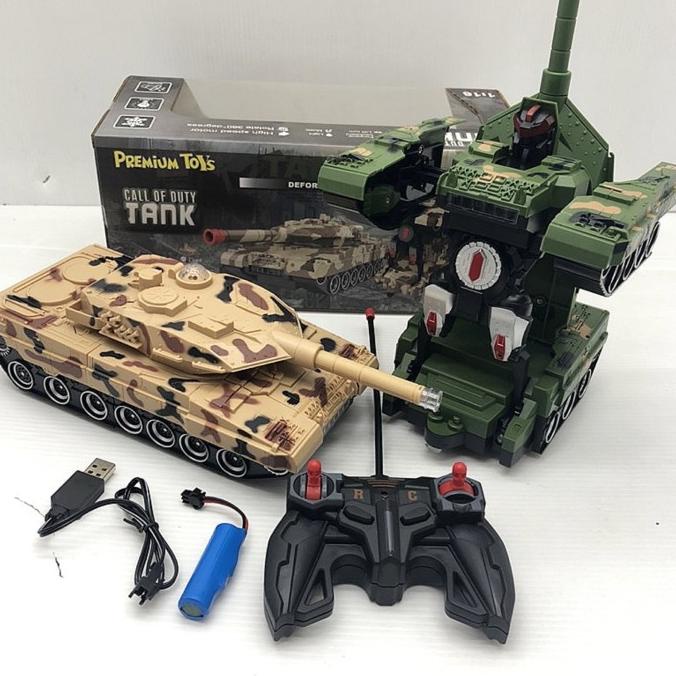 Mainan Tank Remote Control RC War Tank Remot bisa Battle Tembak Peluru