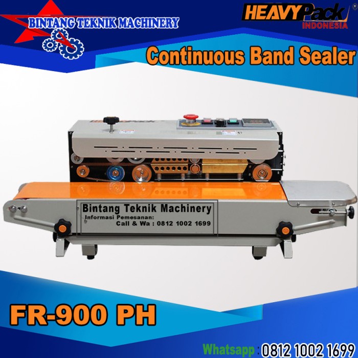 Continuous Band Sealer Fr-900 Mesin Sealer Kemasan Plastik