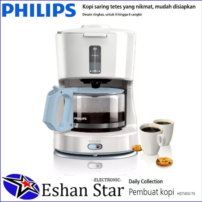 Philips Coffee Maker Pembuat Kopi Hd7450/70 Kedainadhifaselistyawati