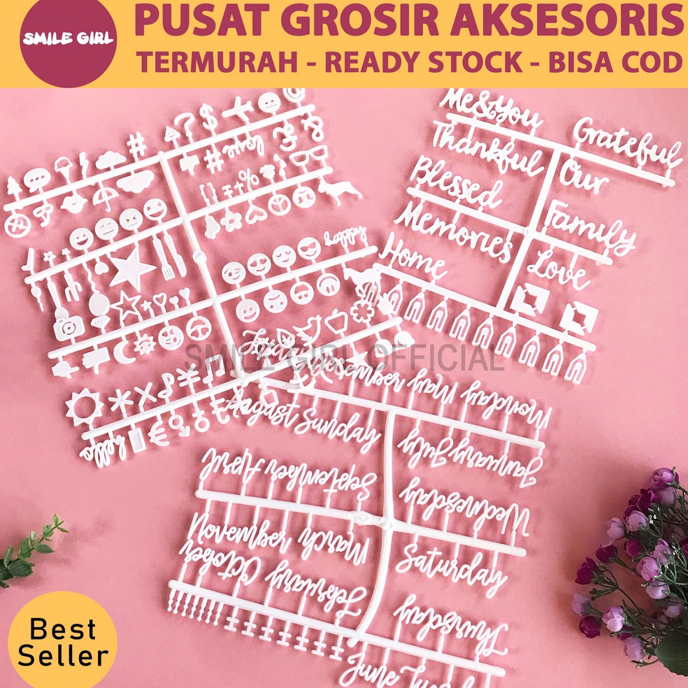 

Ready** SMILE GIRL OFFICIAL | Grosir Murah - Extra Huruf Emoticon Huruf Latin Hari Bulan untuk Papan Nama Bayi ➱Stok Banyak