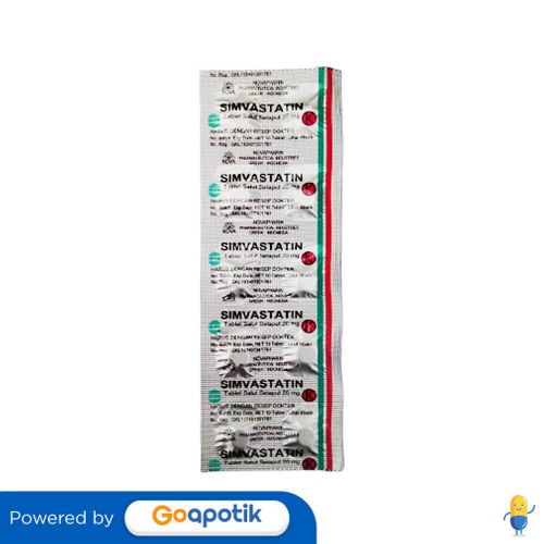 SIMVASTATIN NOVAPHARIN 20 MG STRIP 10 TABLET