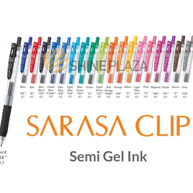 

❤[PROMO MURAH!!!]❤ Zebra Pulpen Gel Sarasa 0.5mm - Bolpen Pena Zebra Sarasa Clip Pen 0,5