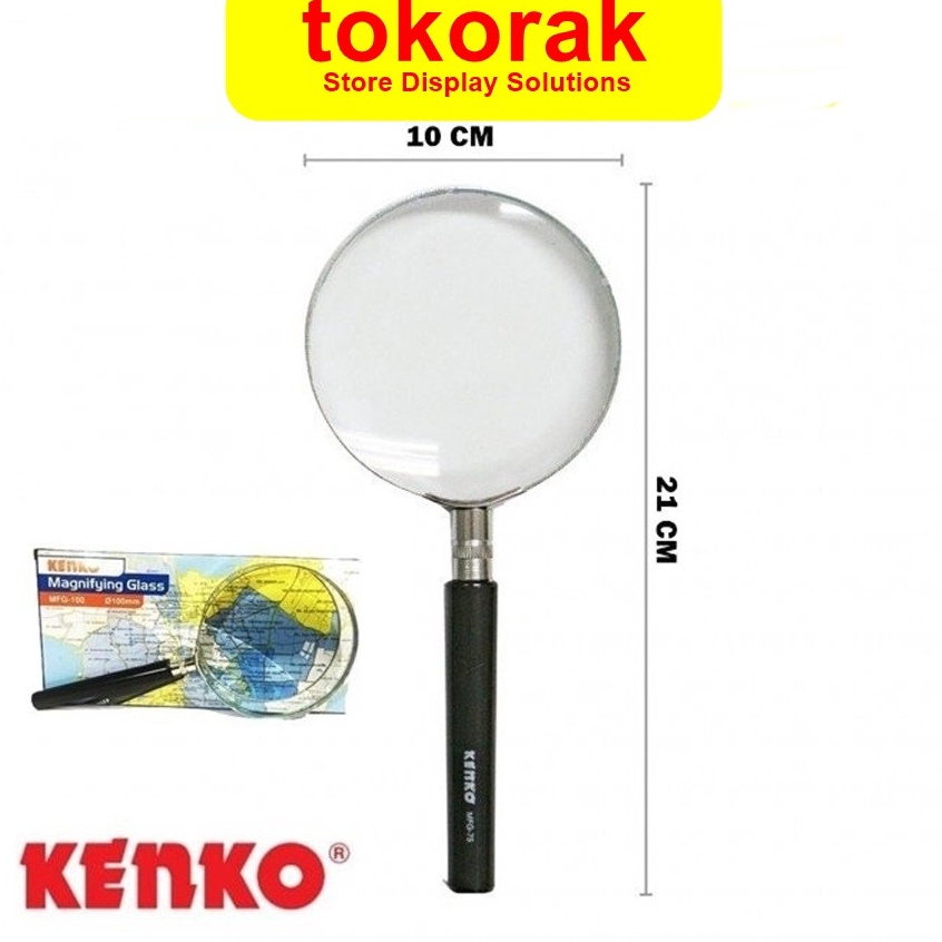 ￣ KACA PEMBESAR MGF-100 MM KENKO - MAGNIFYING GLASS - LUP KACA PEMBESAR o Murah ❥.