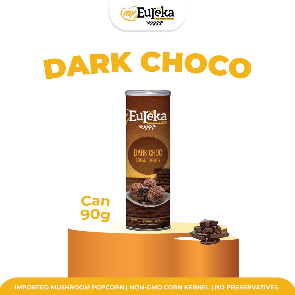 

Baru.. Eureka Popcorn Dark Chocolate Cans 90 gr 57