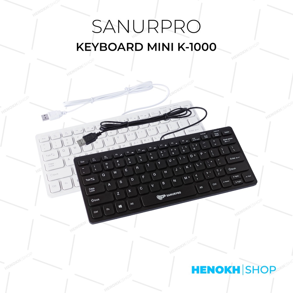 Kekinian.. Keyboard Mini USB SANURPRO K-1000 / Keyboard External Mini / Keyboard Laptop External HMV