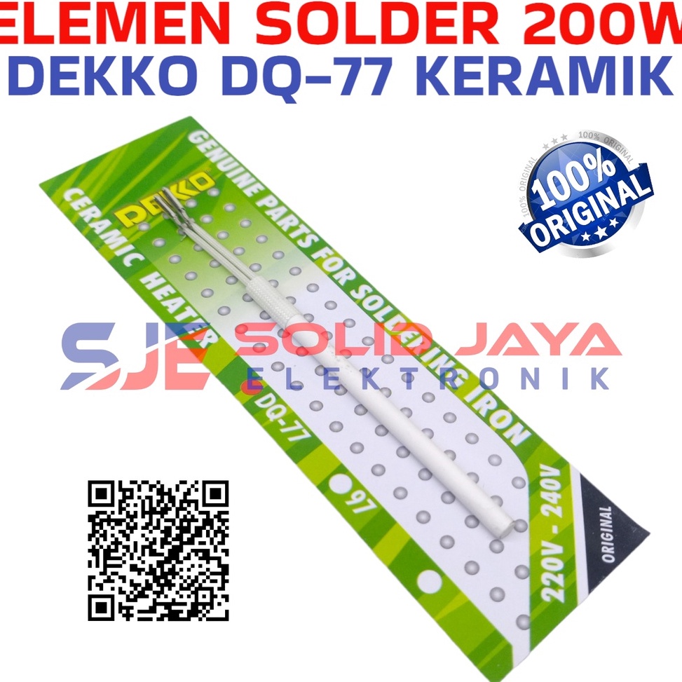 ➼IFc ELEMEN SOLDER DEKKO TEMBAK 200W DQ-77 DQ77 DQ 77 ELEMENT KAPUR KERAMIK GUN SPUL  HEATER DEKO 20