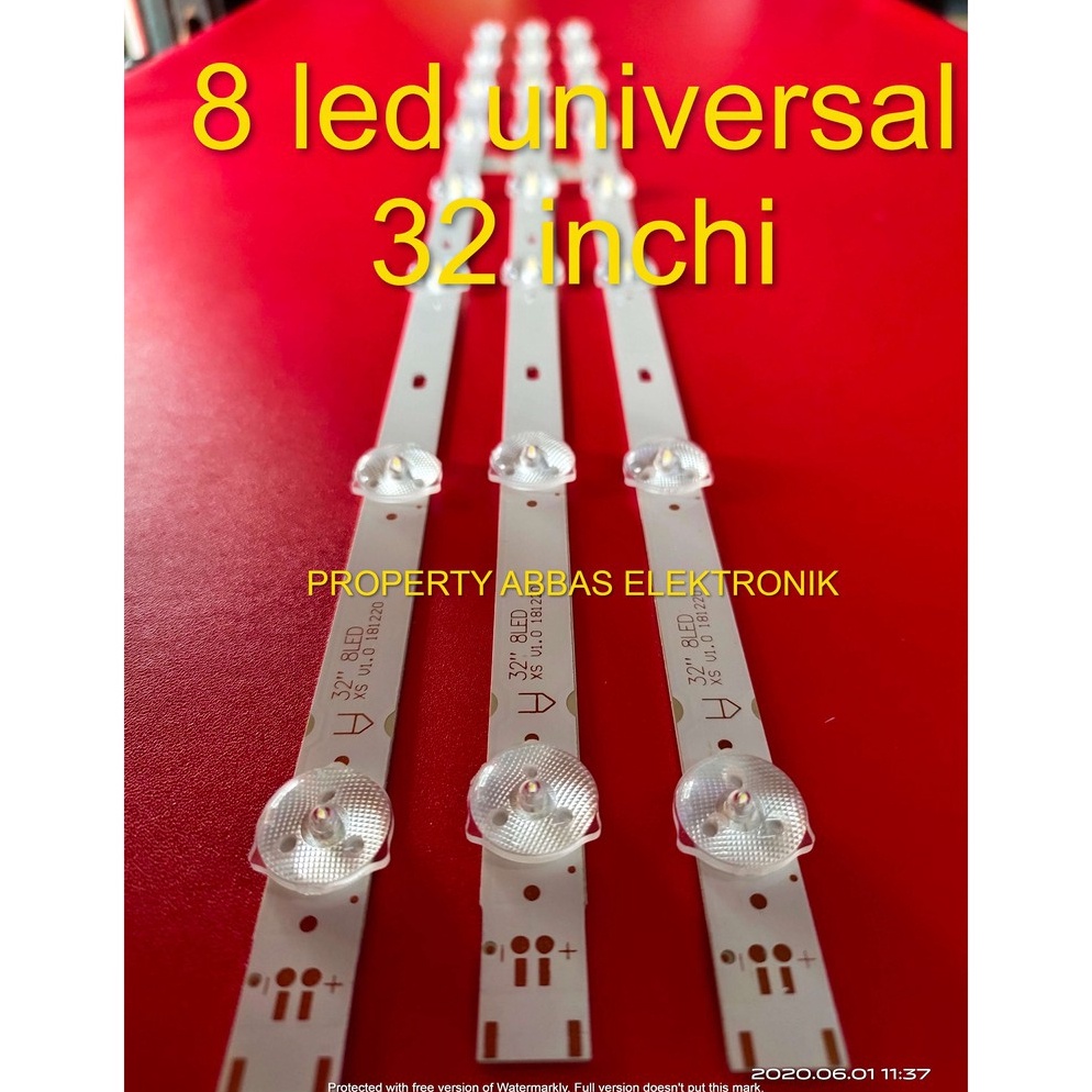 TERPERCAYA led backlight multi universal 32 inchi  8 kancing 8 led 3v universal multi