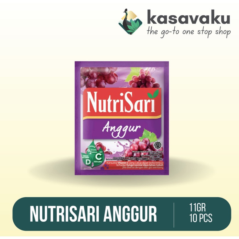 

NutriSari Aneka Rasa 11 gr x 10 Pcs (1 Renceng) Nutri Sari - ANGGUR