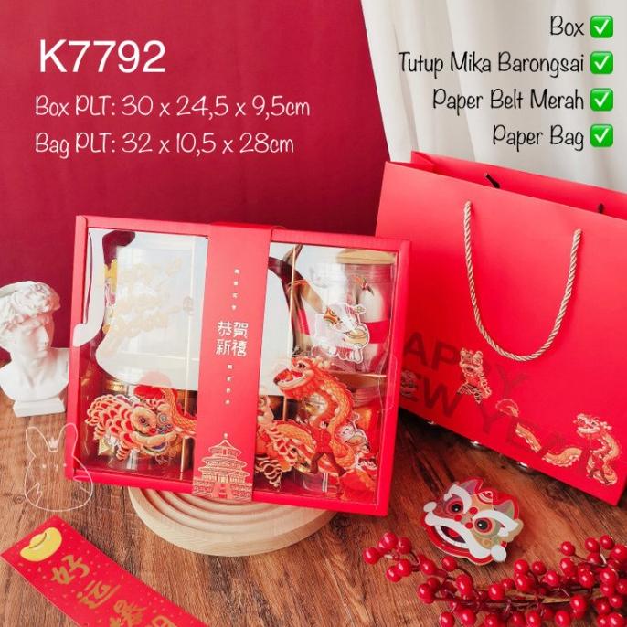 

New Kotak Sincia K7792| Dus Imlek| Box Mika Premium Muat Toples