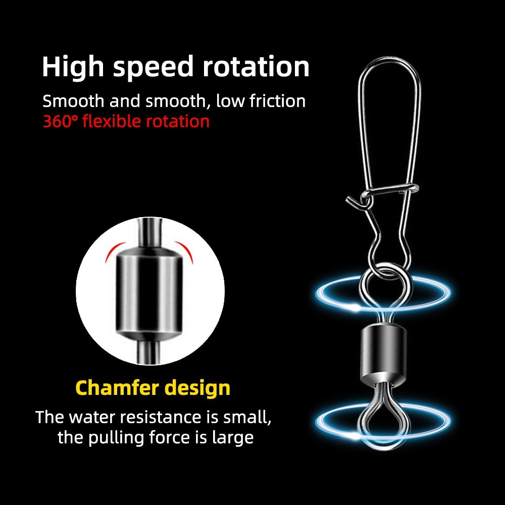 Konektor Kail Pancing Snap Swivel Fishing Hook Silver Murah Original