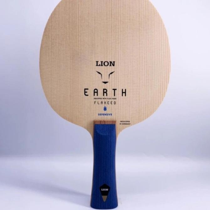 BET PINGPONG TENIS MEJA LION EARTH DEFENSIVE KAYU BUAT BINTIK DAN ANTI