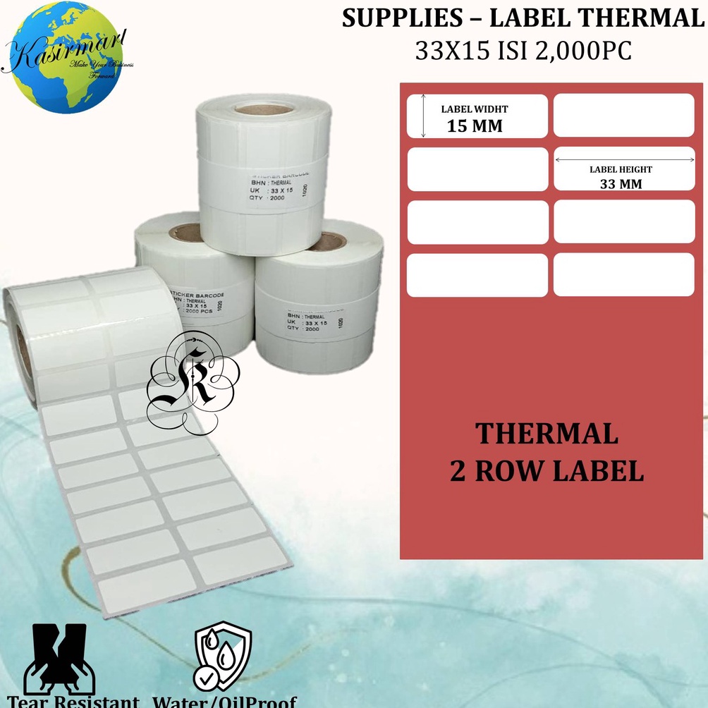 

KNBM-74 LABEL/STIKER THERMAL/BARCODE/HARGA 33X15 UNTUK PRINTER POSTEK C168/BI428/XP420/CP2140/XP365/XP360 HL0