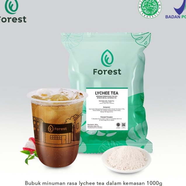 

➝Terkini➩ GV07L Bubuk Minuman LYCHEE TEA Powder 1000g - FOREST Bubble Drink C71 ❆Bestseller