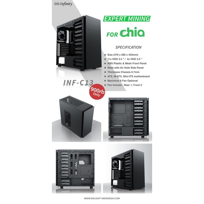 Casing Infinity INF C-13 - 4Fan Casing Mining Infinity C13