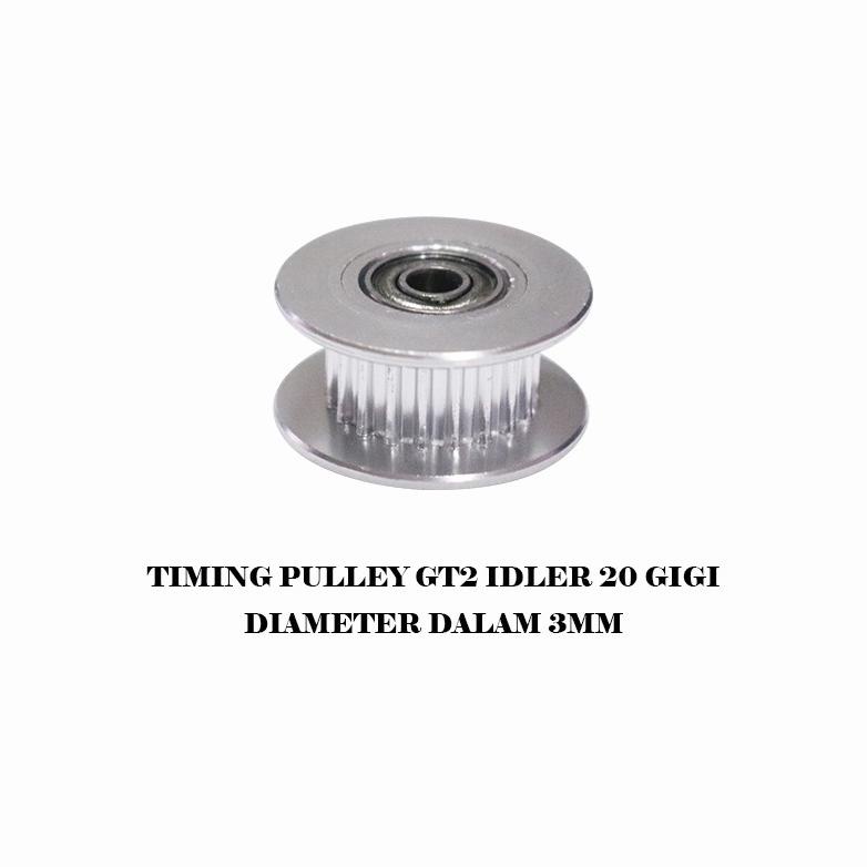 Termurah Eelic Tip-Gt2B0404 Timing Pulley Idler Gt2 20 Teeth 3Mm Bore Roda Penggerak Belt 6Mm 3D Pri