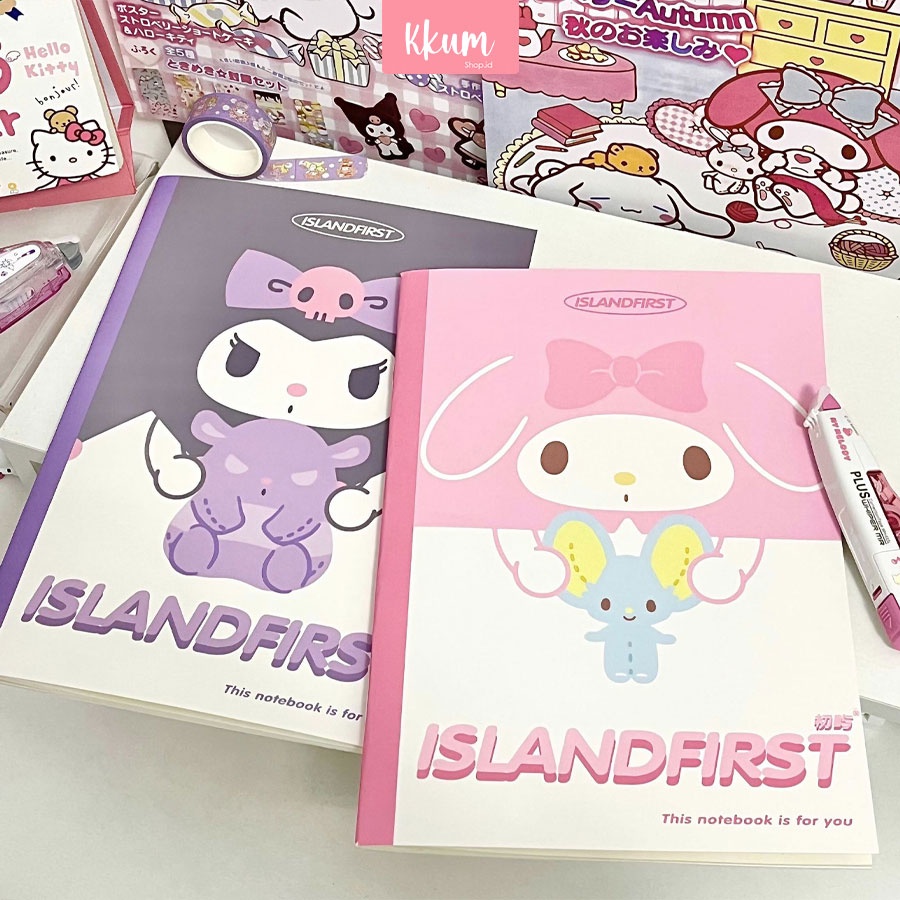

W6Q BUKU SANRIO B5 CATATAN GARIS CUTE/ NOTEBOOK 30 LEMBAR LINED BUKU TULIS ZGQ