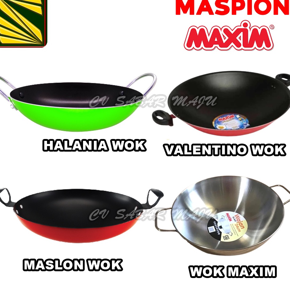 _ TN Maxim Valentino Wok , Maslon wok , dan Halania wok Wajan Teflon anti lengket ❆