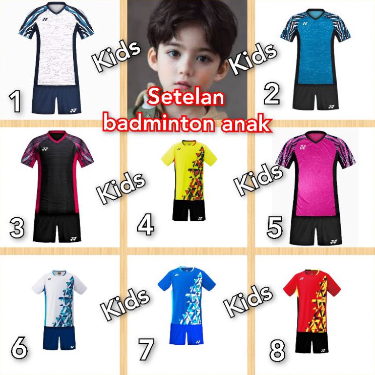 Star 12.12 baju badminton anak STY173/Jersey badminton anak /setelan badminton anak laki laki dan pe