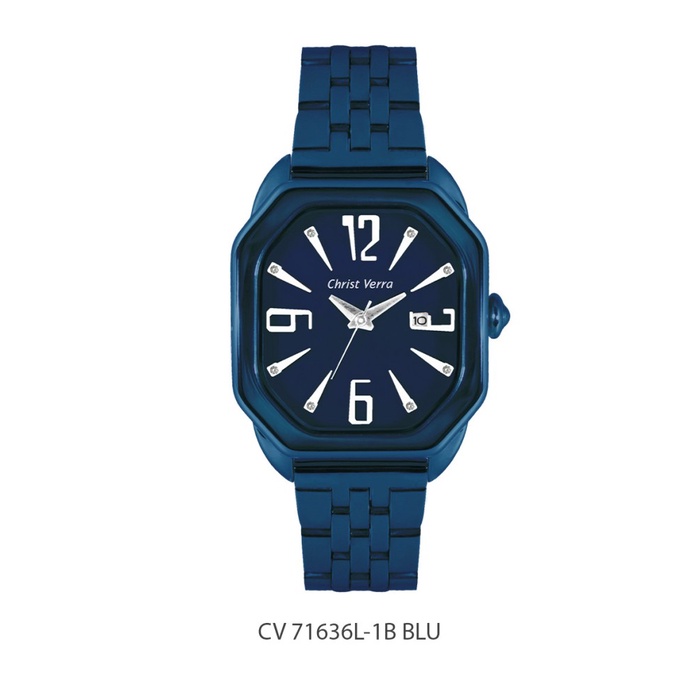 Jam Tangan CHRIST VERRA Wanita Original CV 71636L-1B BLU