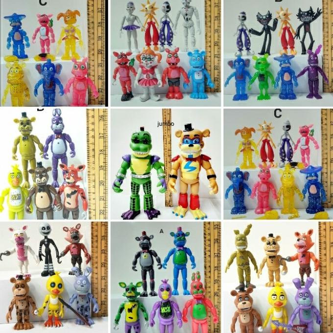 Sale Action Figure Set Five Nights At Freddy S Nightmare Mainan Topper Kue Termurah