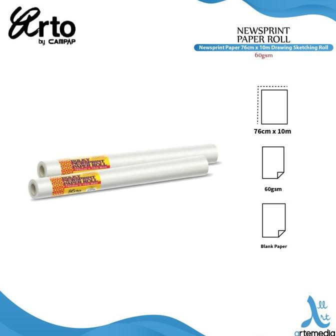 

Kertas Gambar Arto Newsprint Paper Roll Drawing Sketching