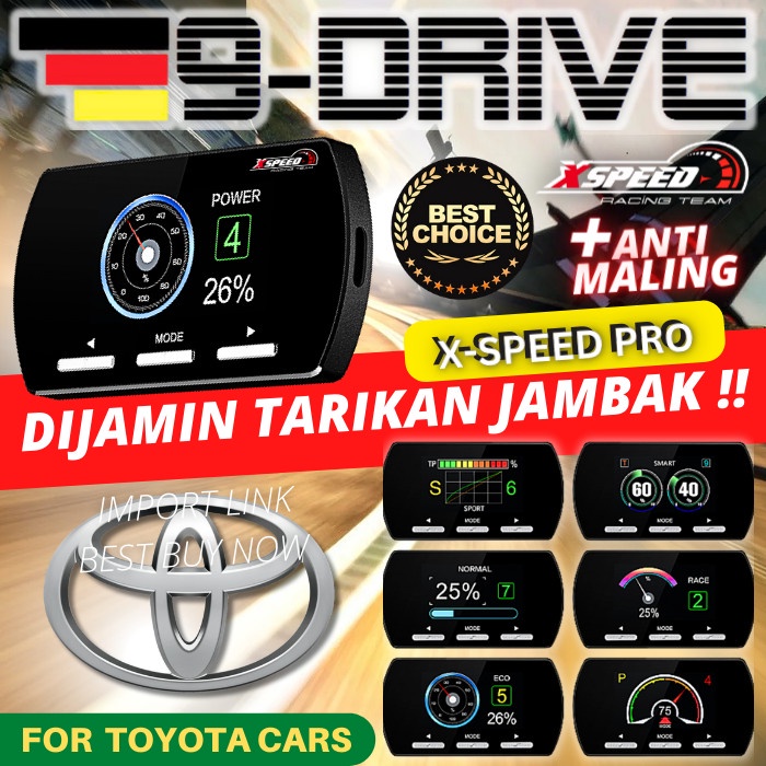 9 drive throttle controller Rush Sienta Agya Vios Prado Hiace CHR dll