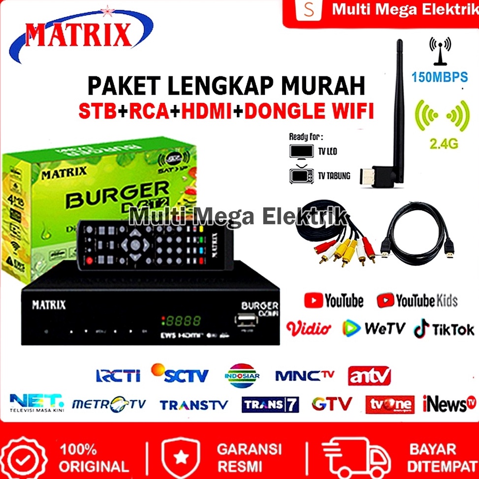 Best Seller STB / SET TOP BOX TV DIGITAL / STB TV DIGITAL MATRIX BURGER / STB SANEX / STB WELHOME / 