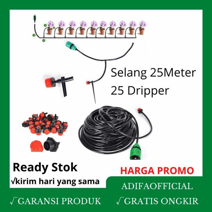 alat penyiram tanaman otomatis selang drip irigasi siram kebun 25 m