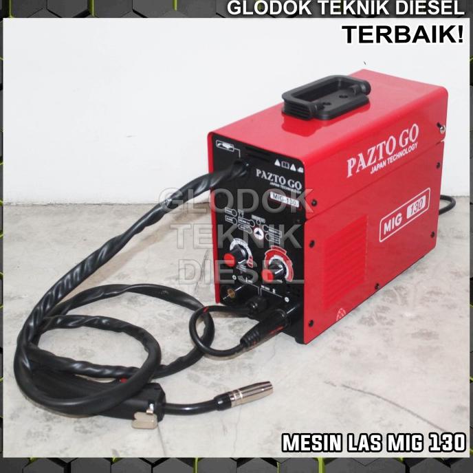 PAZTO MESIN LAS MIG 130 A CO2 TANPA GAS WELDING MIGi GASLESS JAPAN