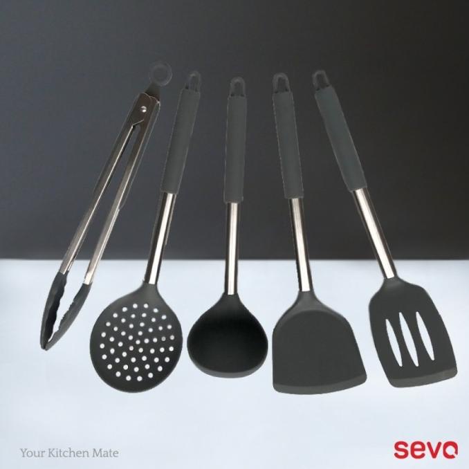 Sevo Classie Series Set 5 in 1 Food Grade Silicone Utensil