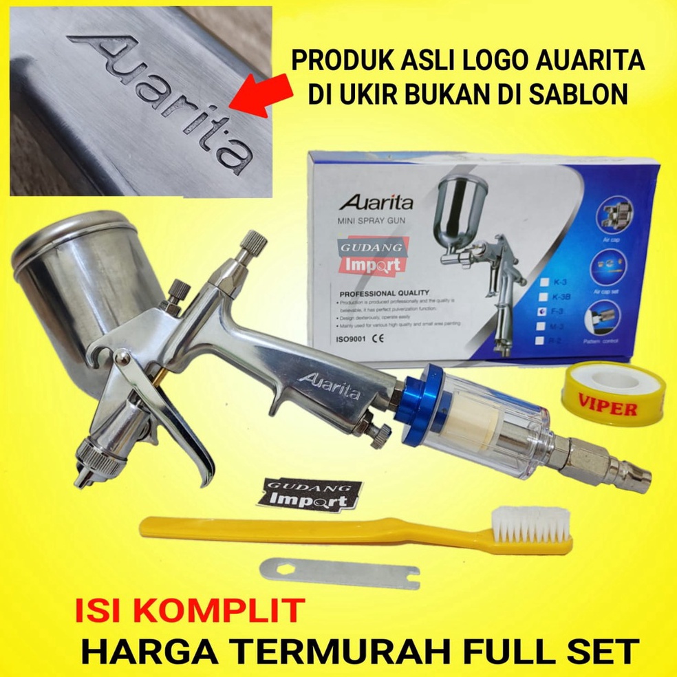 BIG SALE. SPRAY GUN AUARITA F3 ORIGINAL SPRAYGUN