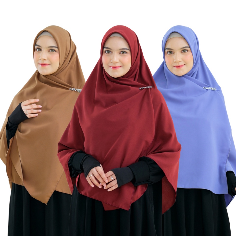 (TERBARU) Alifa 130 | BEST SELLER ORIGINAL Jilbab Segi Empat Syari Hijab Syar i Neci Panjang Lebar J