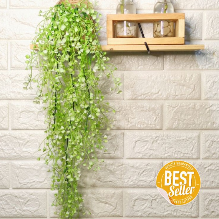 Harga Termurah KtQ 1 Set Pot Daun Rambat / Tanaman juntai / Pajangan Rak Dinding Aesthetic /Artifici